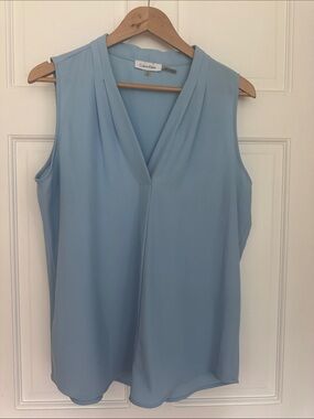 Calvin Klein Pale Blue V-Neck Sleeveless Camisole